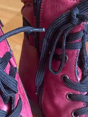 Vorschaubild 2 von Damen Stiefelette Rot Gr. 36 Schnürstiefelette Reißverschluss Casual