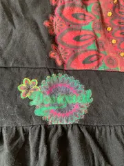 Vorschaubild 2 von Damen Sommerkleid L Bohemian Mehrfarbig Drachenmotiv