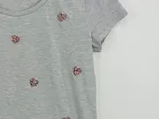Vorschaubild 8 von EDC Damen T-Shirt Grau Gr. 38/M Herz-Applikationen
