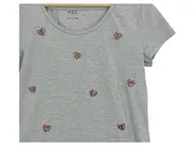 Vorschaubild 7 von EDC Damen T-Shirt Grau Gr. 38/M Herz-Applikationen