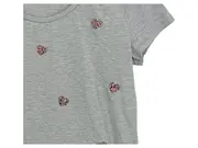 Vorschaubild 4 von EDC Damen T-Shirt Grau Gr. 38/M Herz-Applikationen