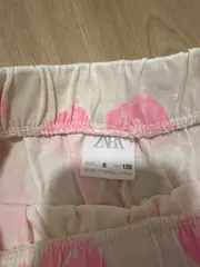 Vorschaubild 3 von Mädchen Stoffhose Gr. 128 Hawaii Blumen Palmen Rosa Beige