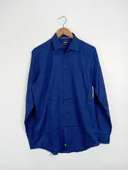 Vorschaubild 2 von Herren Business Hemd Gr. 40 Blau Langarm Baumwolle