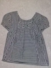 Vorschaubild 7 von Kinder Bluse 134 gestreift Baumwolle schwarz weiß Charmant