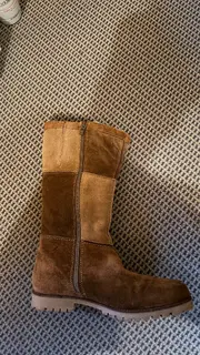 Vorschaubild 2 von Damen Stiefel Wildleder Patchwork Braun Gr. 39,5 gefüttert