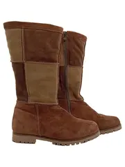 Vorschaubild 1 von Damen Stiefel Wildleder Patchwork Braun Gr. 39,5 gefüttert