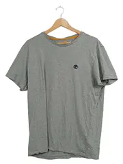 Vorschaubild 2 von Herren T-Shirt Grau Meliert Slim Fit Gr. XL Logo Basic