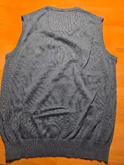 Vorschaubild 3 von Herren Pullunder V-Ausschnitt Blau Gr. 48 M Pima Baumwolle