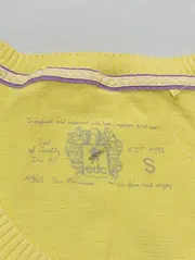 Vorschaubild 3 von EDC Damen Pullover Gr. S Gelb Baumwolle Rundhals Langarm