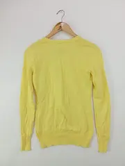 Vorschaubild 2 von EDC Damen Pullover Gr. S Gelb Baumwolle Rundhals Langarm