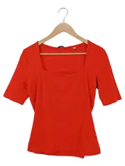 Vorschaubild 1 von Damen T-Shirt Rot Gr. 36/S Basic Casual Kurzarm