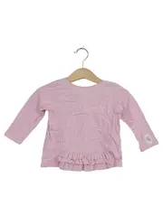 Vorschaubild 1 von Mädchen Langarmshirt Gr. 68 Rosa Rüschen Langarm Baby