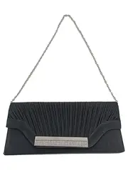 Vorschaubild 1 von Damen Clutch Abendtasche Schwarz Elegant Strass Polyester