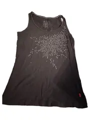 Vorschaubild 1 von Damen Top Ärmellos Schwarz Gr. XL Casual Strasssteine