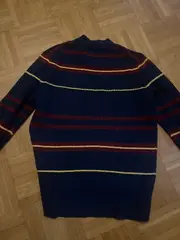 Vorschaubild 2 von Damen Pullover Zopfstrick gestreift Blau Gr. 40/42 Herbst Winter