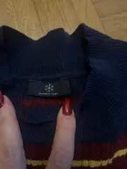 Vorschaubild 3 von Damen Pullover Zopfstrick gestreift Blau Gr. 40/42 Herbst Winter