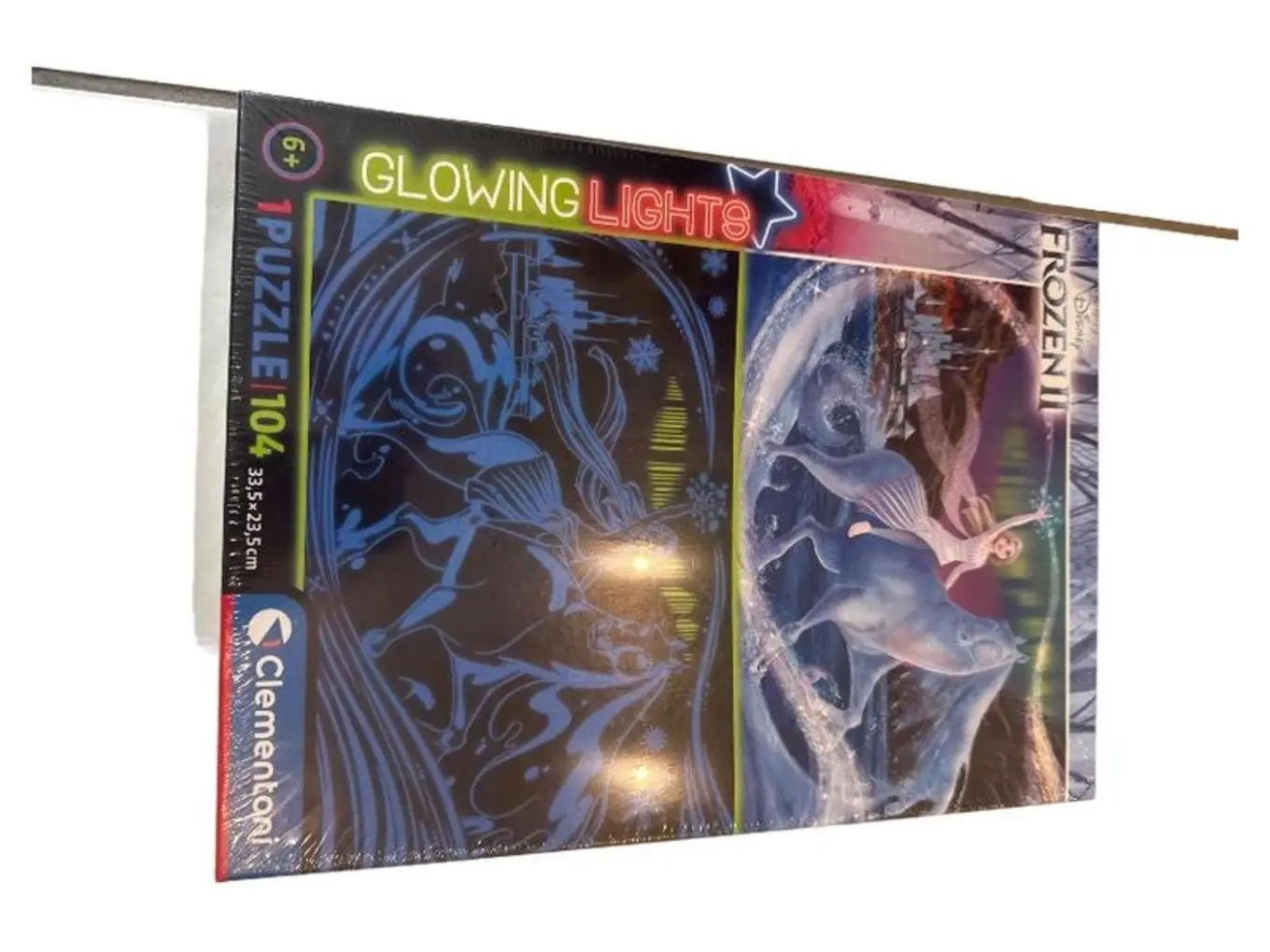 CLEMENTONI Frozen II Elsa Nokk Glowing Lights Puzzle 104 Teile Leuchtpuzzle