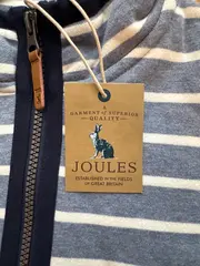 Vorschaubild 5 von Kinder Langarmshirt gestreift Reißverschluss Blau Gr. 128