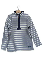 Vorschaubild 1 von Kinder Langarmshirt gestreift Reißverschluss Blau Gr. 128