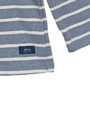Vorschaubild 2 von Kinder Langarmshirt gestreift Reißverschluss Blau Gr. 128