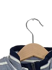 Vorschaubild 4 von Kinder Langarmshirt gestreift Reißverschluss Blau Gr. 128