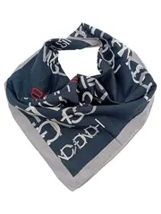 Vorschaubild 1 von Tuch Halstuch Blau Casual Baumwolle Logo-Print 45x45 cm Damen