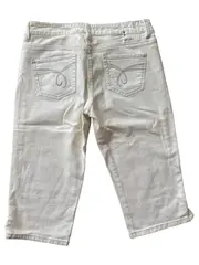 Vorschaubild 2 von Damen Capri Jeans Weiß Gr. 40 W31 Stretch Sommerhose