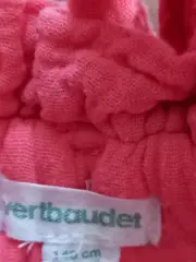 Vorschaubild 3 von A-Linienrock Mädchen Rosa Baumwolle Gr. 140 Schleife Raffung