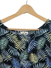 Vorschaubild 3 von Damen Sommerkleid Gr. 36 Palmenmuster Tropical Mehrfarbig