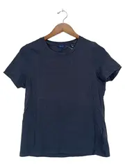 Vorschaubild 1 von Damen T-Shirt Blau Gr. 38/M Kurzarm Baumwolle Casual