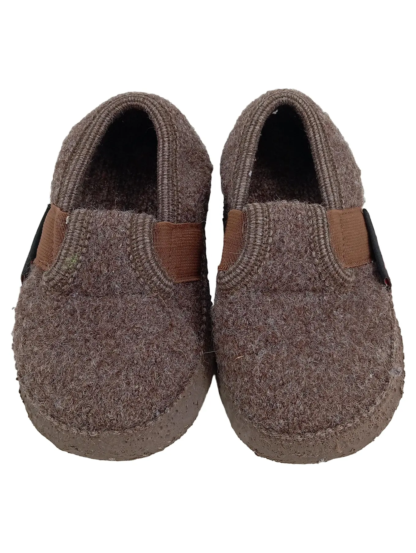 GIESSWEIN Kinder Hausschuhe Gr. 24/4 Braun Wolle Praktisch