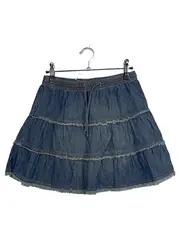 Vorschaubild 1 von Jeansrock Kinder Mädchen Minirock Blau Gr. 158 Baumwolle Fransen