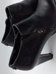 Vorschaubild 3 von Leder Stiefelette Damen Schwarz Gr. 39 Elegant Reißverschluss