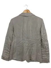 Vorschaubild 2 von Damen Blazer Gr. 40/L Grau Elegant Metallic-Look Business Jacke