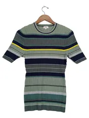 Vorschaubild 1 von Damen T-Shirt Gr. 38 Mehrfarbig Gestreift Kurzarm Viskose Casual