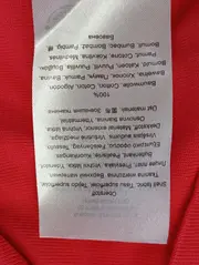 Vorschaubild 5 von Damen T-Shirt Gr. 42/L Rot Klassisch Casual V-Ausschnitt Strass