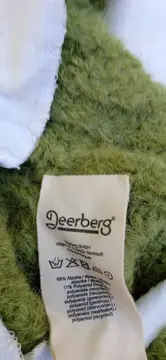 Vorschaubild 2 von Schal Damen Alpaka Grün Fransen 200x26 cm Winterschal