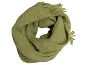Vorschaubild 1 von Schal Damen Alpaka Grün Fransen 200x26 cm Winterschal
