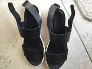 Vorschaubild 3 von Sandalen Damen Gr. 39 Schwarz Casual Riemchensandalen