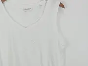 Vorschaubild 3 von Damen Top Shirt Weiß Baumwolle V-Ausschnitt Gr. 42;XL Casual