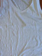 Vorschaubild 4 von Damen Top Shirt Weiß Baumwolle V-Ausschnitt Gr. 42;XL Casual