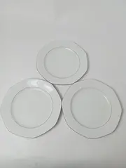 Vorschaubild 3 von Kuchenteller Porzellan Weiß Elegant Goldrand 3 Stück