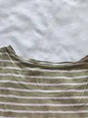 Vorschaubild 4 von Damen T-Shirt gestreift Grün Gr. 38 Stickerei Casual