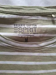 Vorschaubild 5 von Damen T-Shirt gestreift Grün Gr. 38 Stickerei Casual