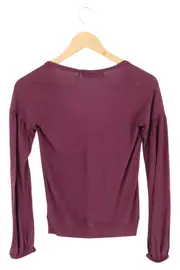 Vorschaubild 2 von Langarmshirt Damen Gr. 34;XS Lila Casual Elegant