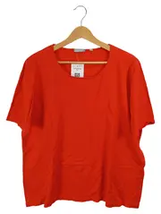 Vorschaubild 1 von Damen T-Shirt Gr. 50 Rot Basic Kurzarm Viskose