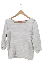 Vorschaubild 1 von Damen Pullover Gr. 36/S Grau Casual 3/4-Arm Baumwolle