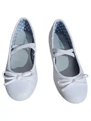 Vorschaubild 1 von Ballerinas Mädchen Schuhe Weiß Gr. 36 Festlich Glitzer Schleife