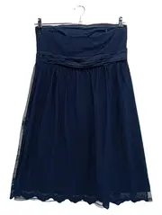 Vorschaubild 2 von Damen Spitzenkleid Blau Gr. 42;XL Elegant Bohemian Minikleid