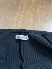 Vorschaubild 5 von Damen Strickkleid Maxikleid Langarm Schwarz Gr. 34/XS